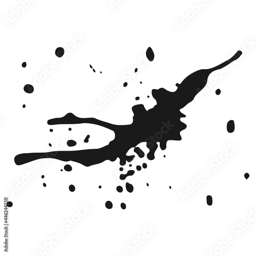 Black spot vector brush isolated on a white background.