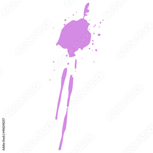 Splashes vector brush isolated on a white background.
