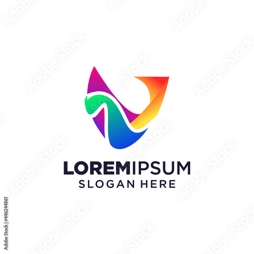 Free Download Letter V logo vector illustration, Design inspiration. Colorful icons - GFXLoad