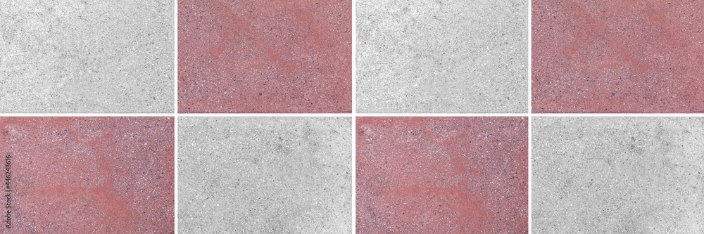 Fototapeta premium Panorama of Polished Granite Floor Tiles brown texture and background seamless