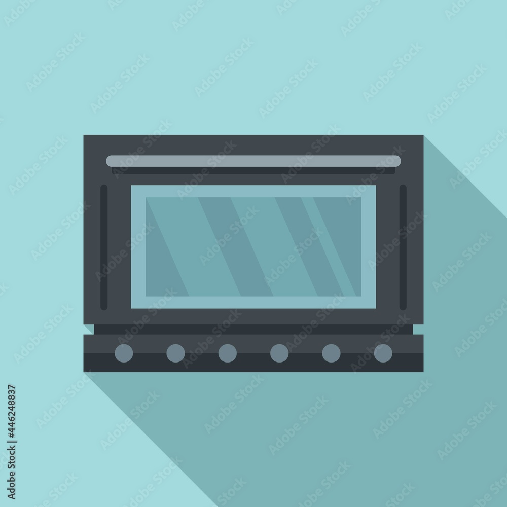 Defrost oven icon flat vector. Electric convection stove Defrost oven icon flat vector. Electric convection stove