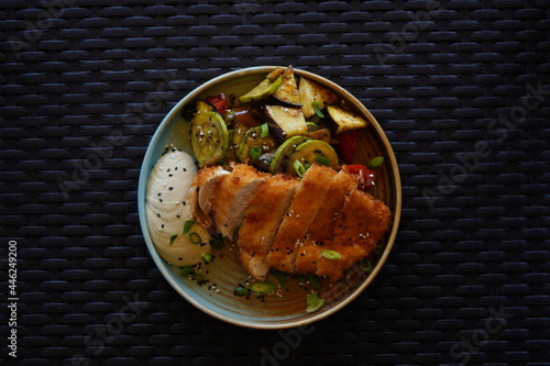 

fried chicken in a restaurant