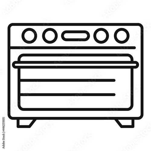 Kitchen convection oven icon outline vector. Electric grill stove