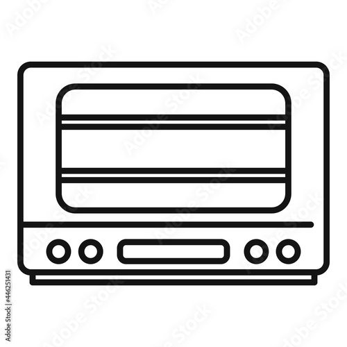 Cooker oven icon outline vector. Electric convection stove