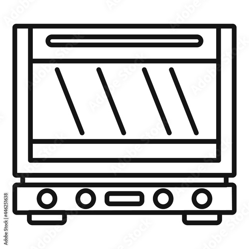 Defrost oven icon outline vector. Electric convection stove
