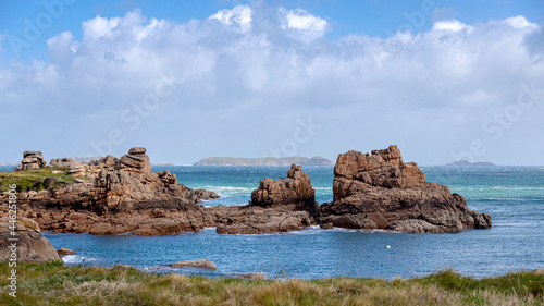 Pink granite coast in Brittany, Côtes d'Armor