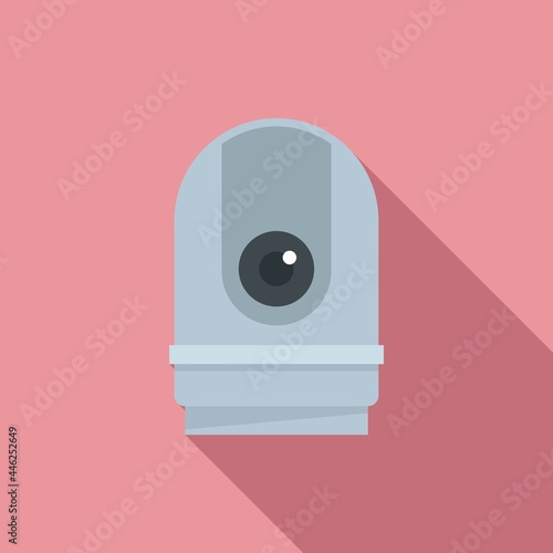Computer camera icon flat vector. Video camcorder