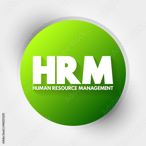 HRM - Human Resource Management acronym, business concept background