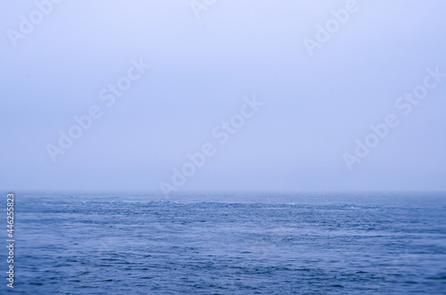 blue sea with blank sky