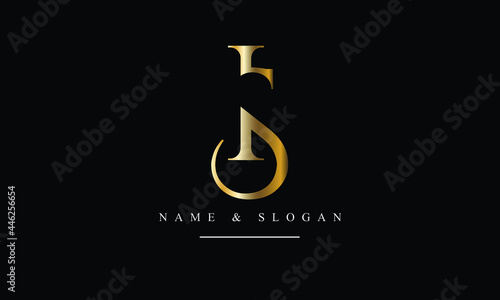 SI, IS, S, I abstract letters logo monogram