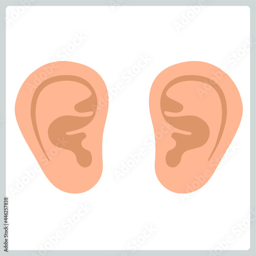 Vector illustration for Pair of Ear EPS10