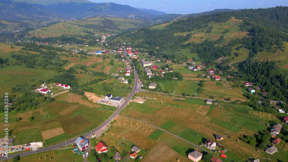 Ukrainian mountains Carpathians in summer. Aerial photography. Ukrainian mountains Carpathians in summer. Aerial photography.