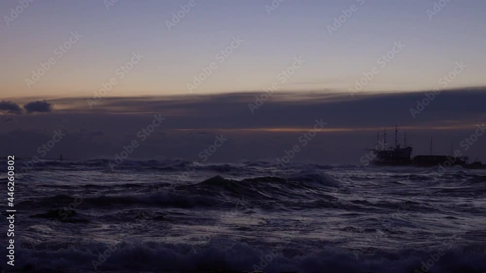 Strong Seawave during the sunrise Strong Seawave during the sunrise