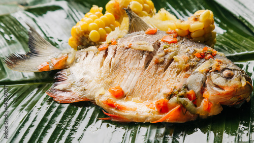 fish stew typical food of colombian cuisine photo