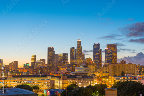 Downtown Los Angeles At Sunset DTLA © Neil