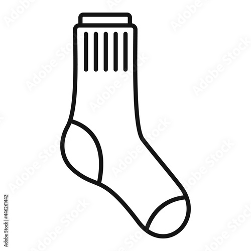 Child sock icon outline vector. Fashion sock