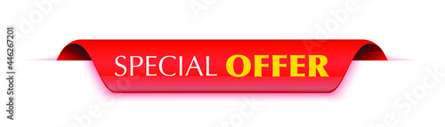 red vector banner special offer.