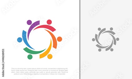 Global Community Logo Icon Elements Template. Community human Logo template vector. Community health care. Abstract Community logo.