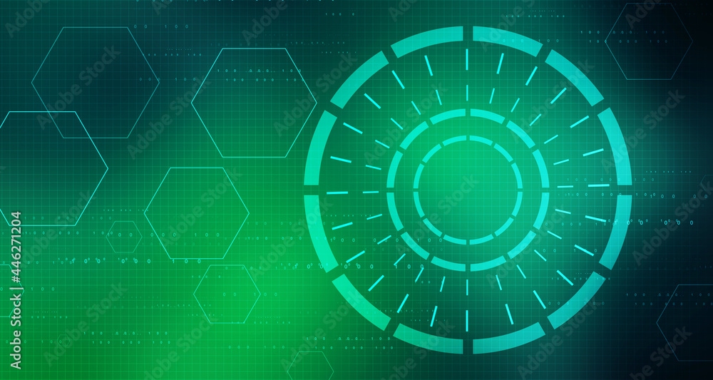 Obraz premium 2d illustration Abstract futuristic electronic circuit technology background