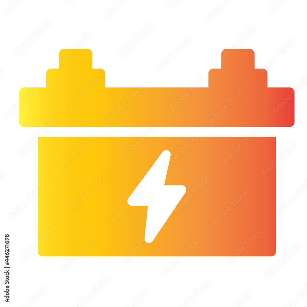 car battery gradient icon car battery gradient icon