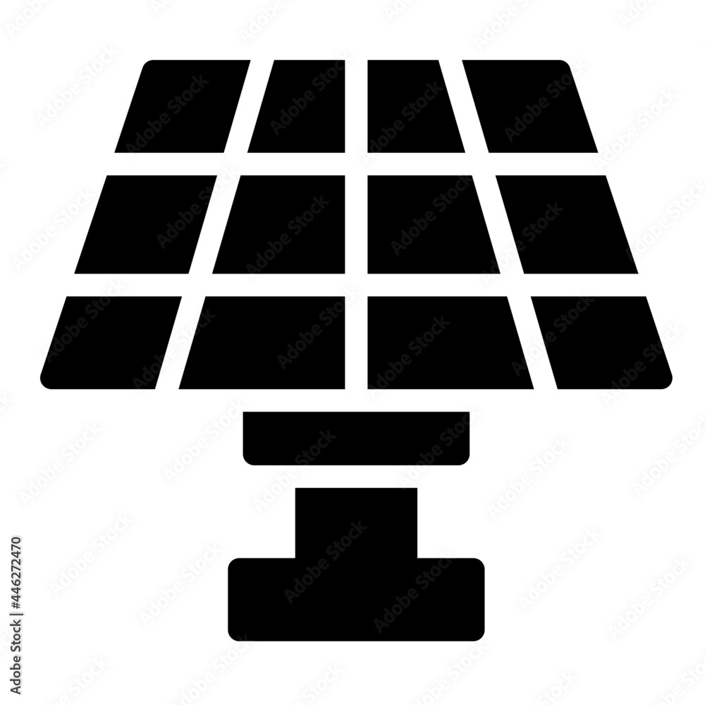 solar panel glyph icon