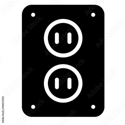 power strip glyph icon