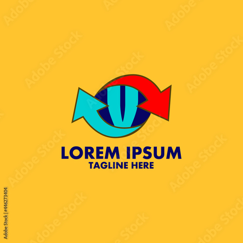 Letter V Logo with arrow,Vector design Free Download Letter V Logo with arrow,Vector design - GFXLoad