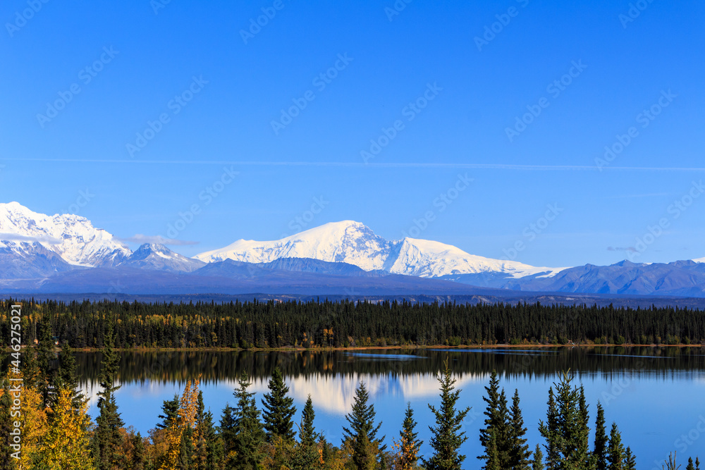 Alaska Mountains and Lake