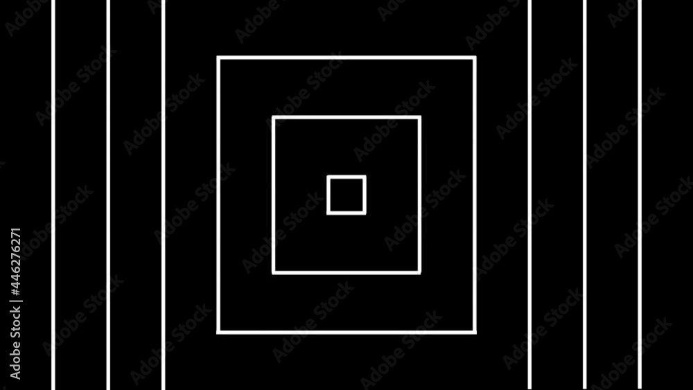 Abstract background: animation with white squares and lines Abstract background: animation with white squares and lines
