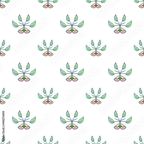 fabric pattern - hand-drawn repeat pattern illustrated on transparent background, beautiful repeat pattern for fabric, textile, web background, clothes packaging, and others. © spotlightstudio