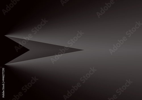 black geometric, abstract background, dark paper design, modern wallpaper, wall art, texture, with gradient, you can use for ad, product and card, business presentation, space for text