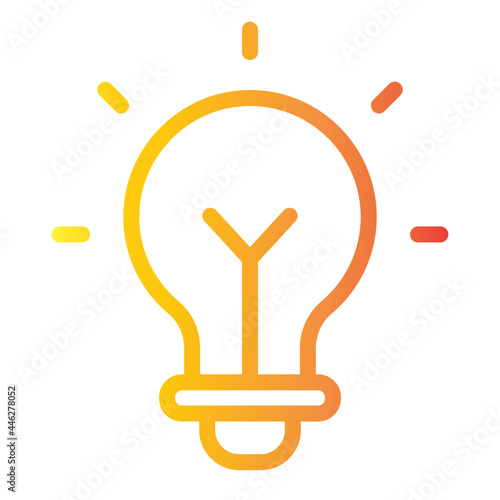 led bulb gradient icon