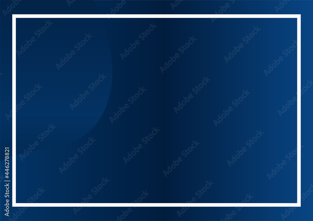 Fototapeta premium Modern simple dark blue presentation background with 3d wave element and golden line