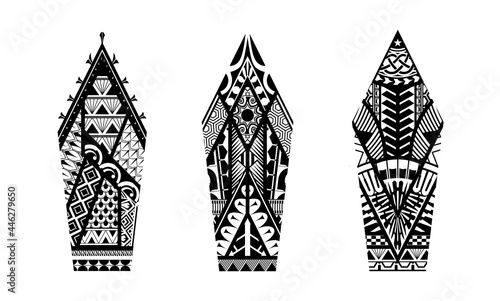 Tattoo abstract black arm template vector set