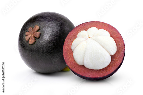 mangosteen isolated on white