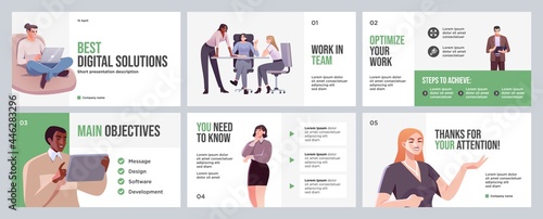 Presentation and slide layout background. Design template with business people. Use for business annual report, flyer, marketing, leaflet, advertising, brochure, modern style. Vector