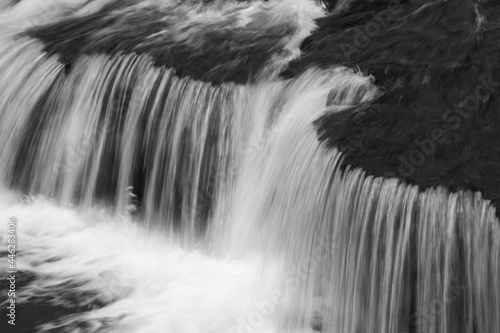 New York State Waterfall in Black and White