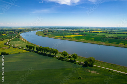 Aerial view of the Vistula River - Sobieszewo Island