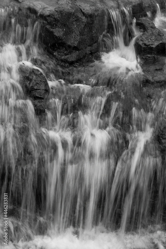 New York State Waterfall in Black and White