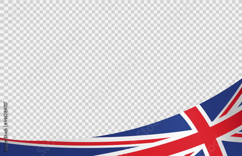 Waving flag of  UK isolated  on png or transparent  background,Symbols of  United Kingdom,Great Britain,template for banner,card,advertising ,promote, TV commercial, ads, web, vector illustration