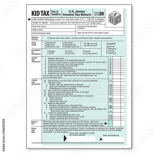 Tax Form for Kids