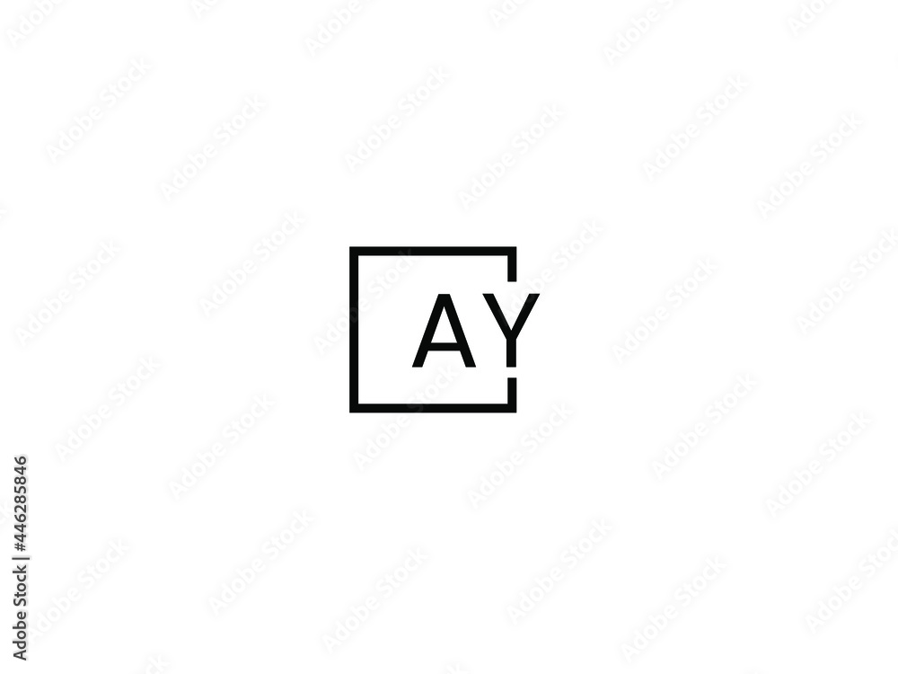 AY Letter Initial Logo Design Vector Illustration AY Letter Initial Logo Design Vector Illustration