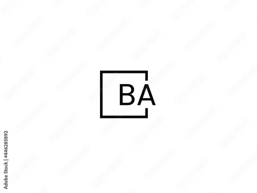 BA Letter Initial Logo Design Vector Illustration BA Letter Initial Logo Design Vector Illustration