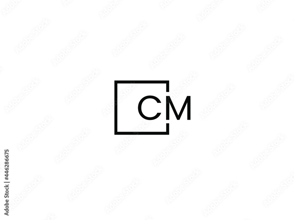 CM Letter Initial Logo Design Vector Illustration CM Letter Initial Logo Design Vector Illustration