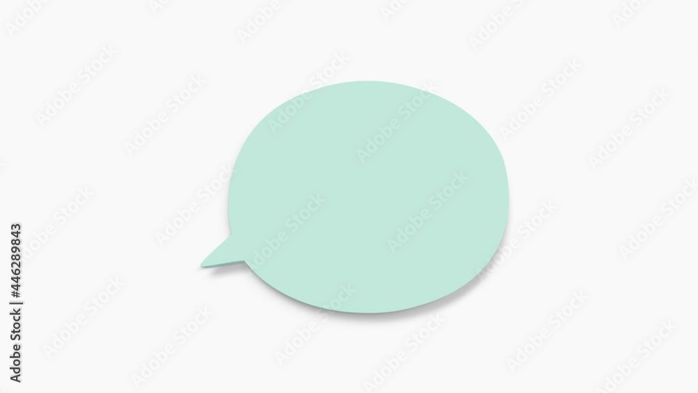 Chat, speech bubble 3d icon animation on white background. 4K Chat, speech bubble 3d icon animation on white background. 4K