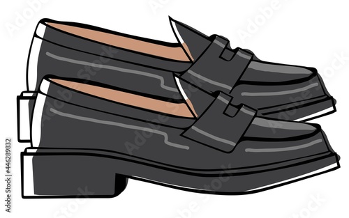 Classic comfortable footwear, shoes on platform
