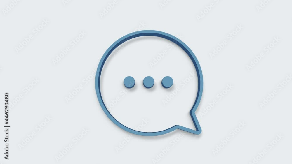 Speech bubble chat icon isolated on white background. Message icon. Communication or comment chat symbol. 4K Speech bubble chat icon isolated on white background. Message icon. Communication or comment chat symbol. 4K
