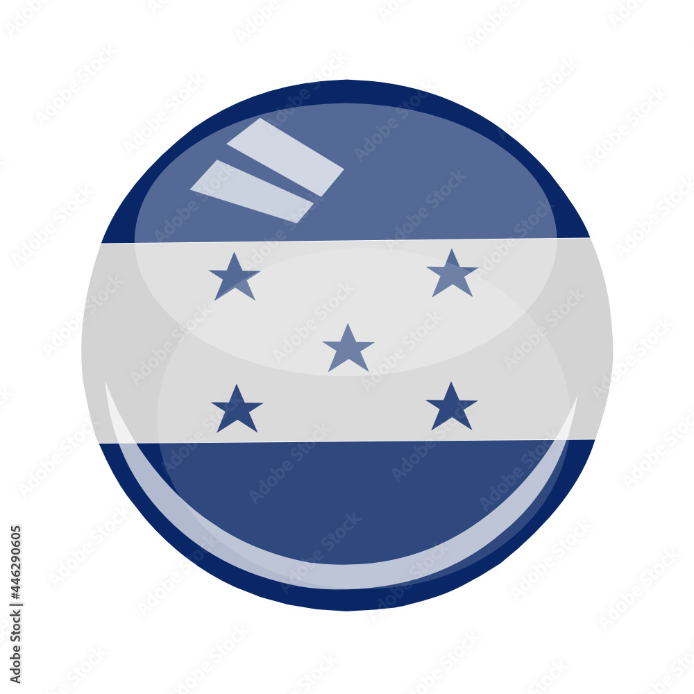 Honduras country flag vector round and glossy Honduras country flag vector round and glossy