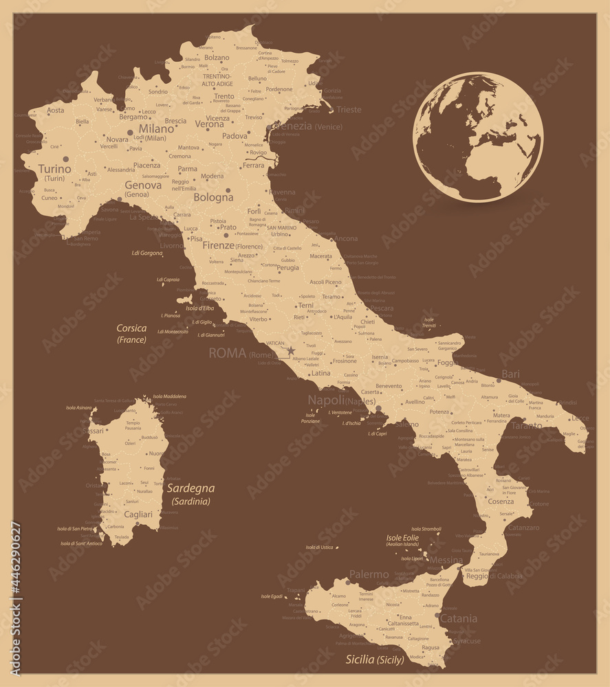 Italy Antique Map