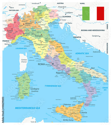 Italy Administrative Divisions Map